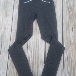 H&M NWOT Black Leggings Front Zippers Girl's Sz 10